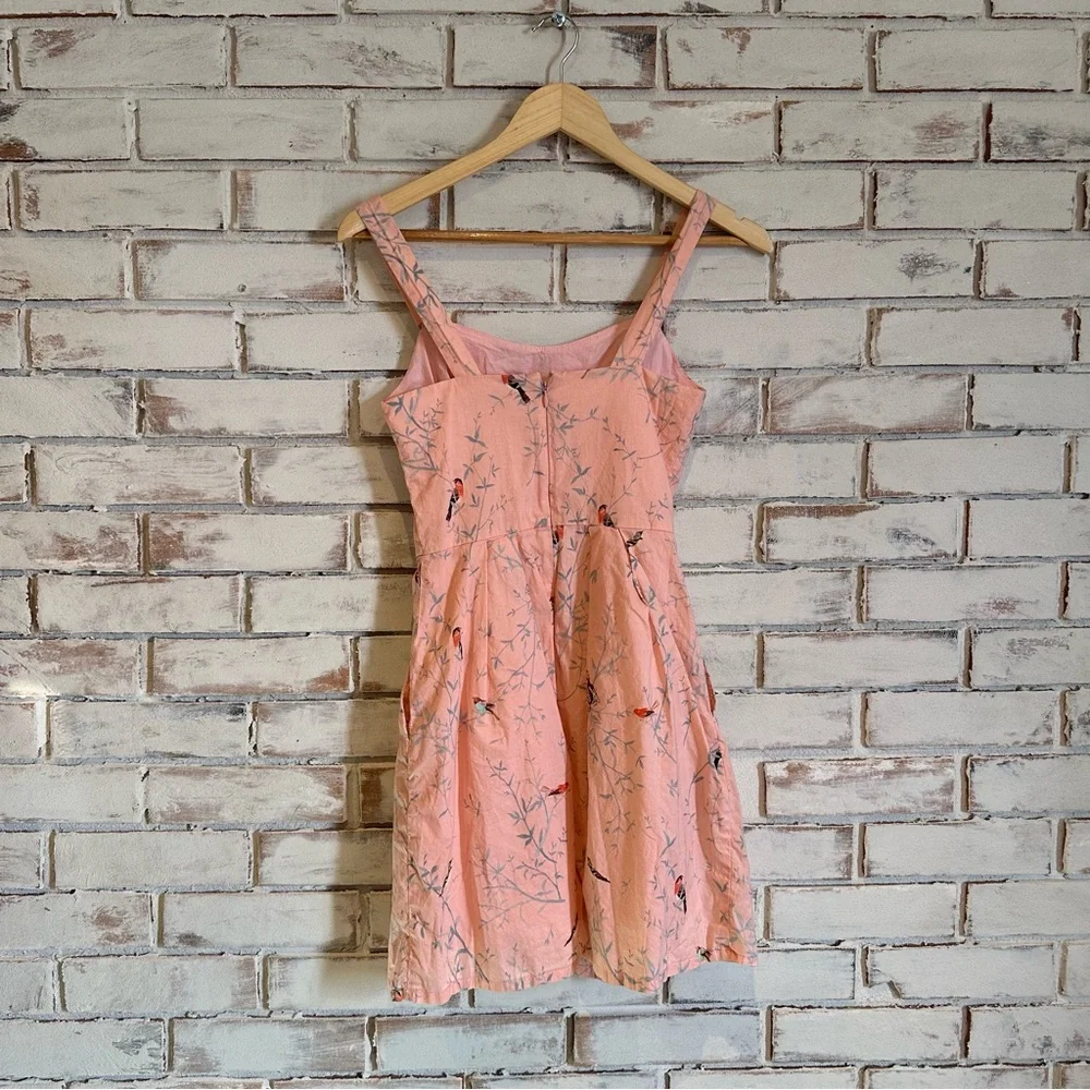 Birds of North America Starfrontlet pink pocket dress size 2 - Picture 5 of 11
